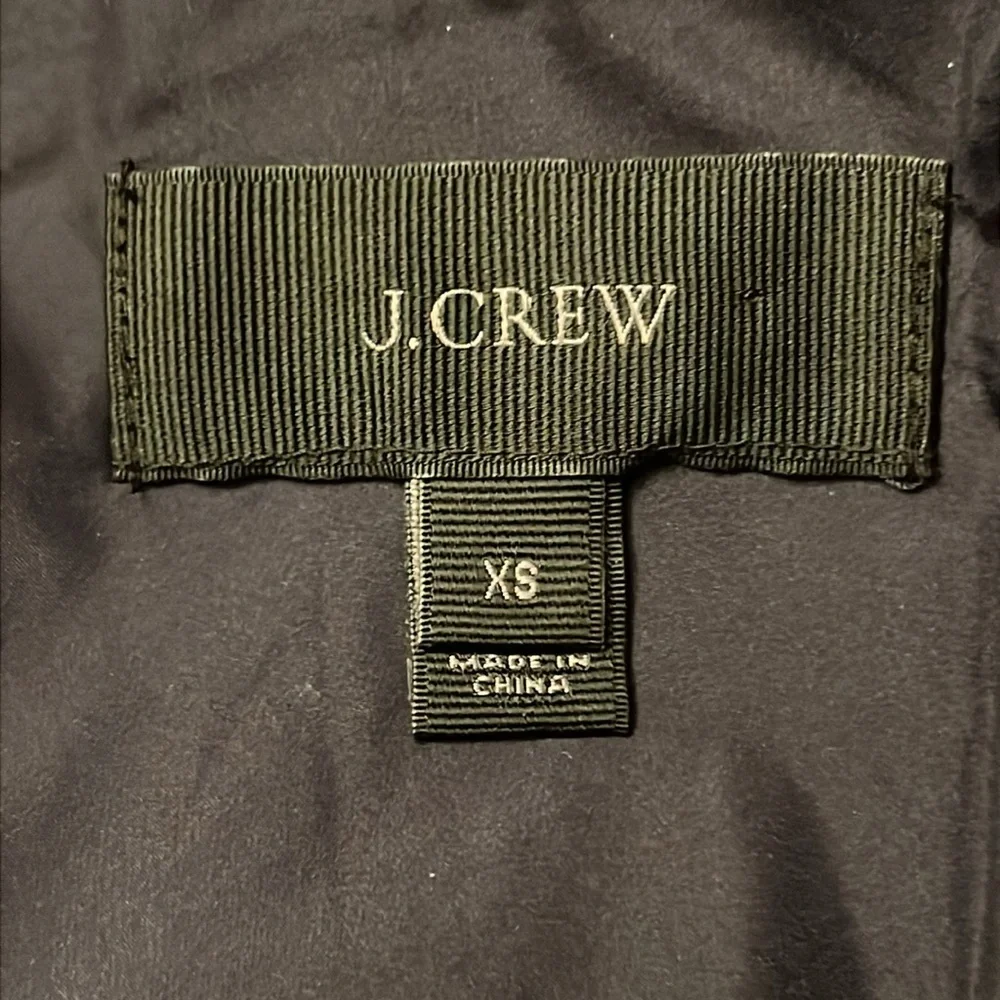 J Crew Striped Black and White Puffer Vest Size XS